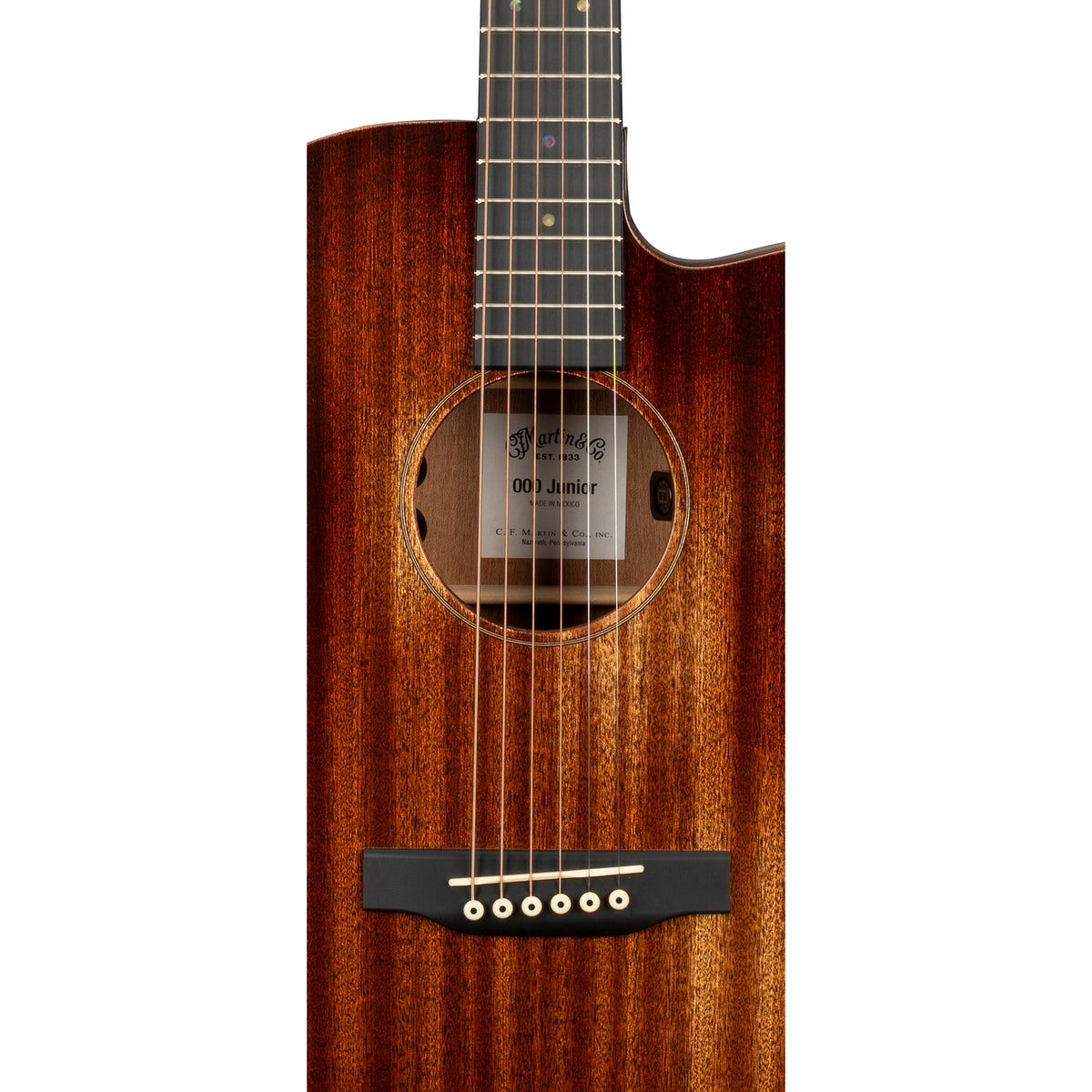 Martin 000C Jr E StreetMaster Acoustic Electric Guitar - Dark Mahogany Distressed