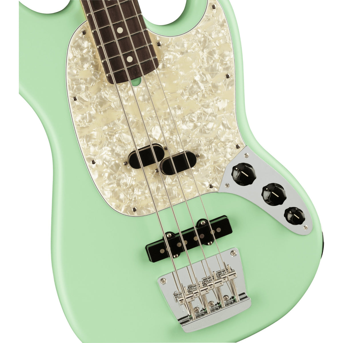Fender American Performer Mustang Bass - Satin Surf Green