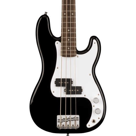 Squier Mini Precision Bass Electric Bass - Black with Laurel Fingerboard
