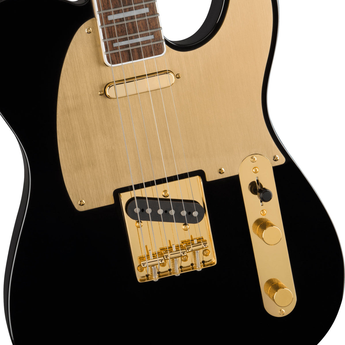 Squier 40th Anniversary Telecaster, Gold Edition, Laurel Fingerboard, Black