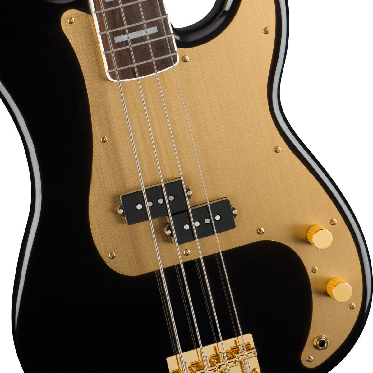 Squier 40th Anniversary Precision Bass, Gold Edition, Black