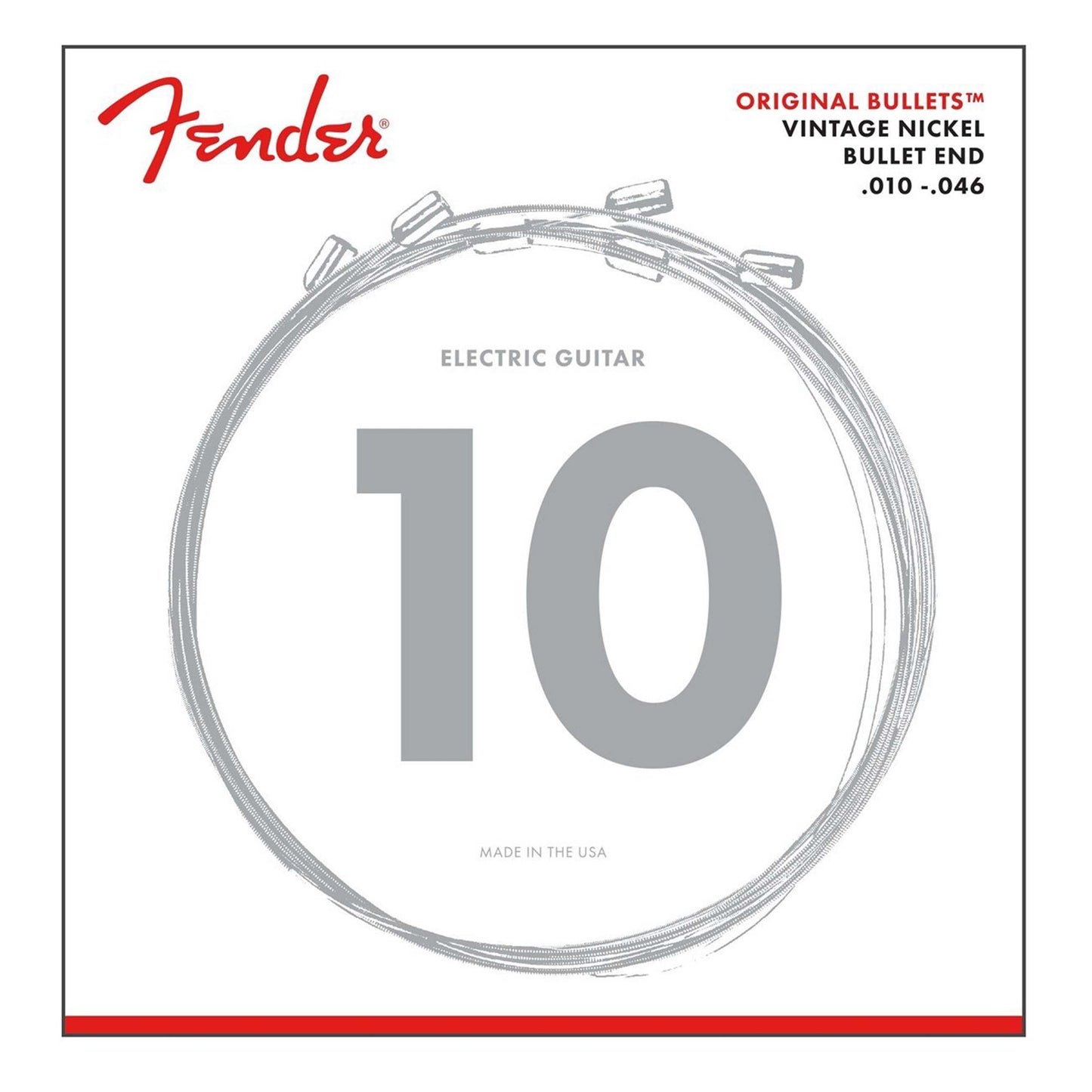 Fender 3150R Pure Nickel Bullet End Electric Guitar Strings - Regular