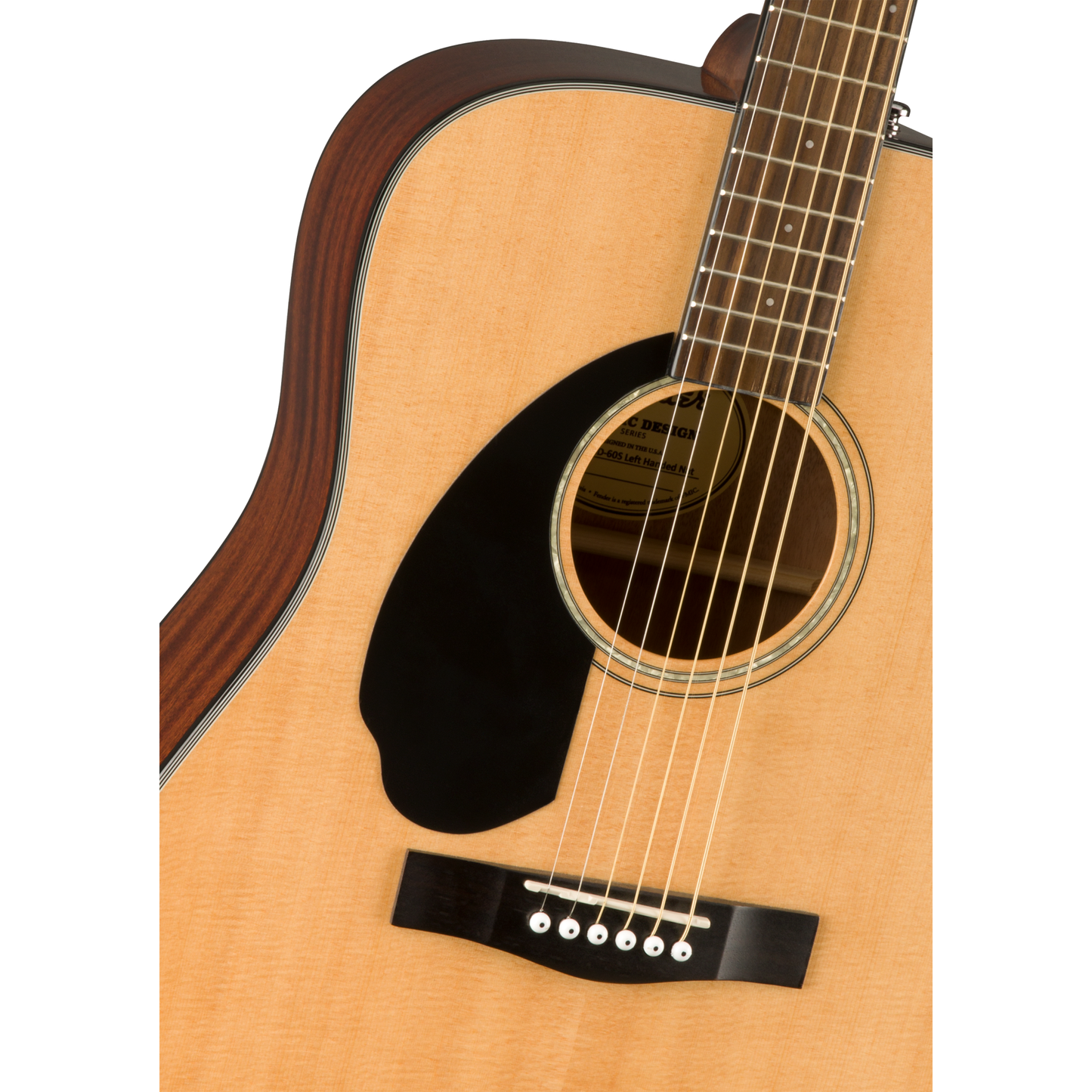 Fender CD-60S Left Handed Acoustic Guitar - Walnut Fingerboard, Natural