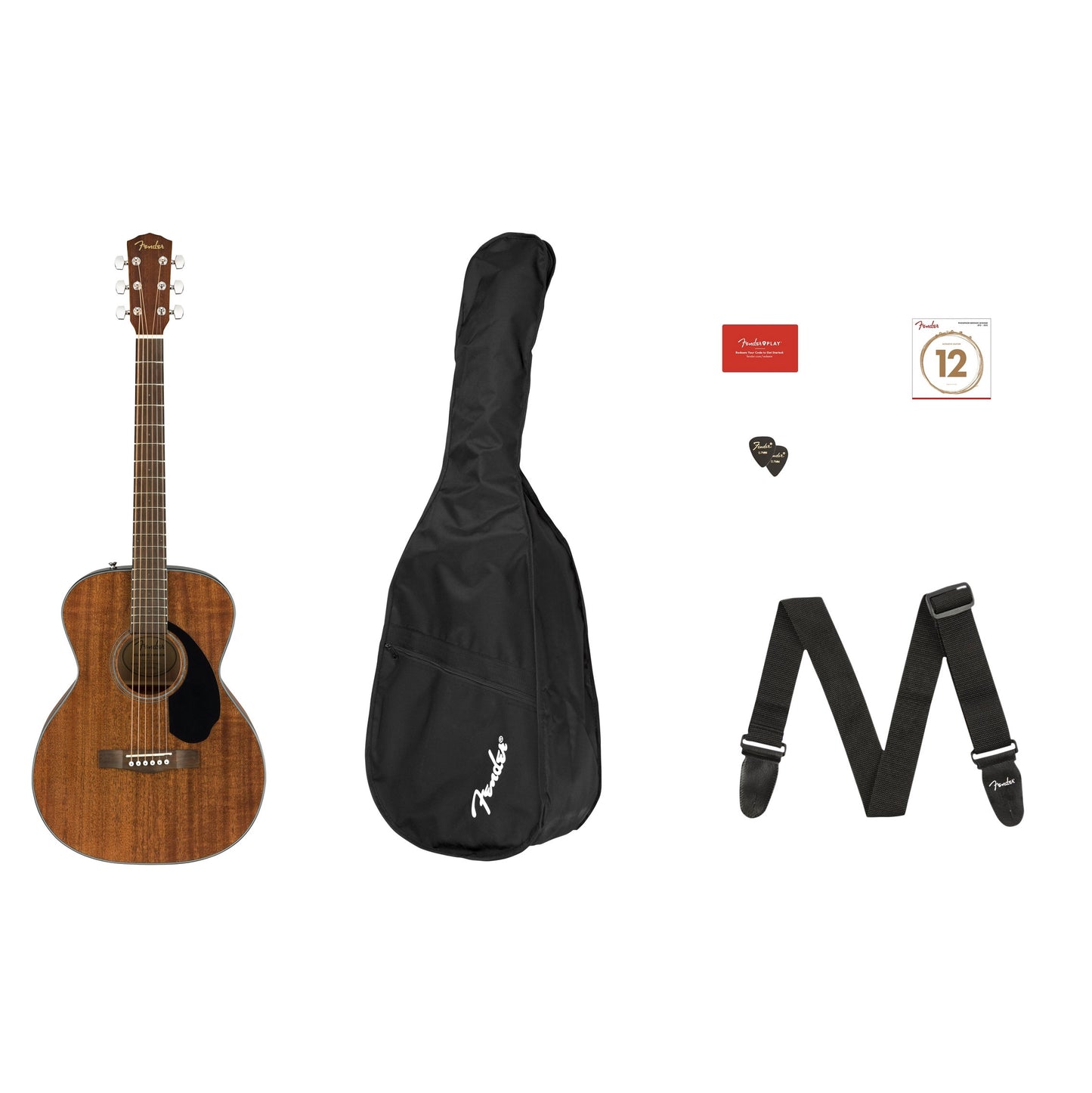 Fender CC60S All Mahogany Acoustic Pack