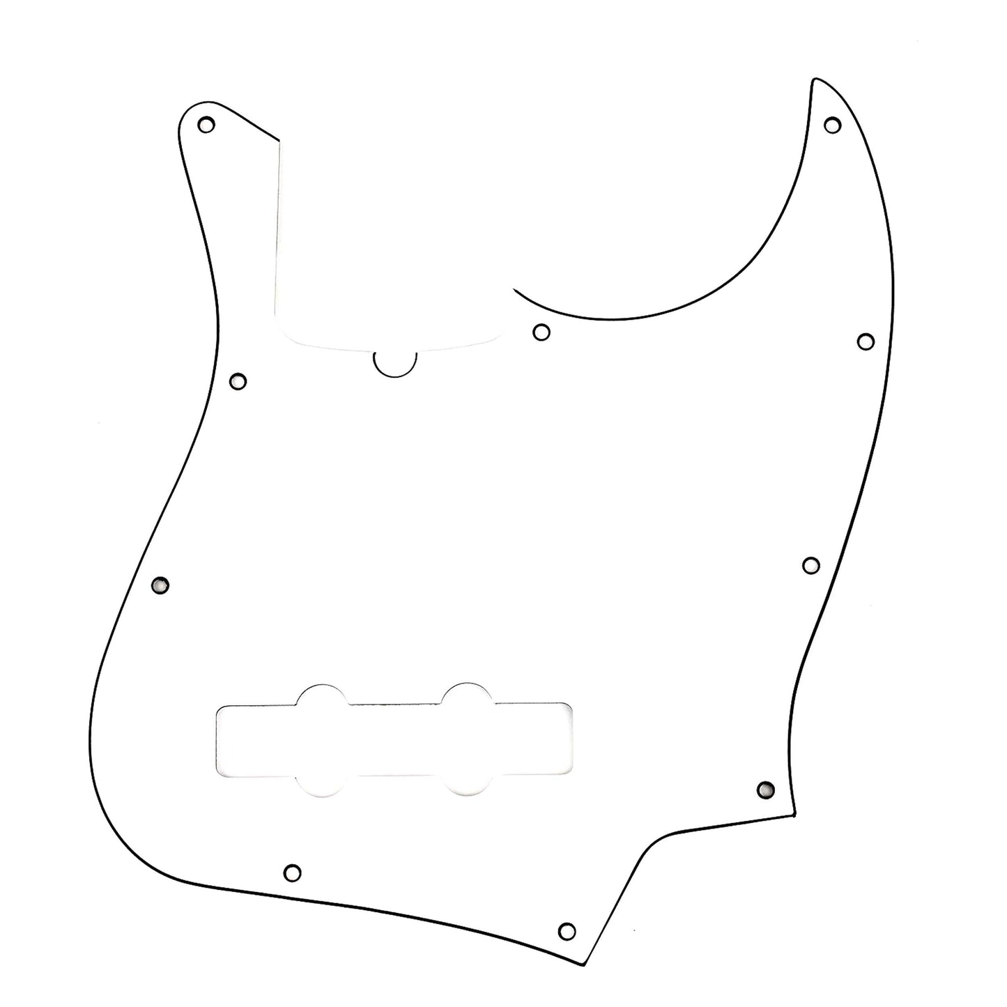 Fender Modern Pickguard, Jazz Bass, 10-Hole - White 3-Ply