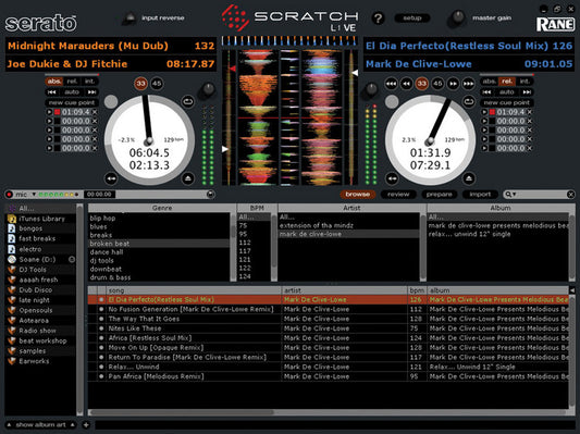RANE DJ Scratch Live Audio Interface And Dj Software