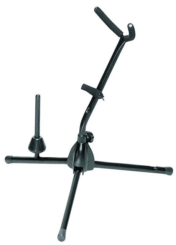 On Stage SXS7101B Alto/Tenor Saxophone Stand with Flute Peg