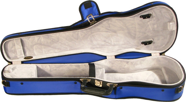 BOBELOCK #1007 Puffy Shaped Violin Case IN BLUE 4/4