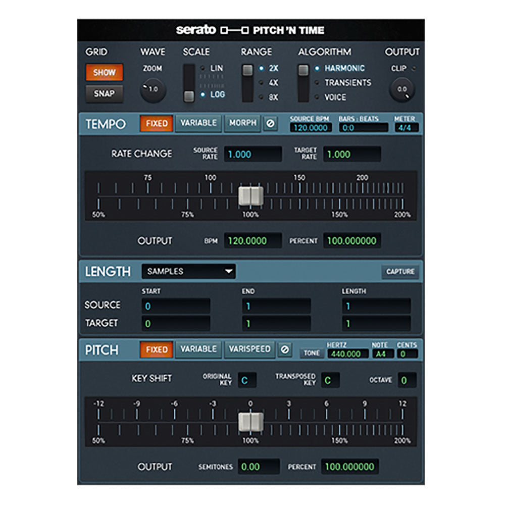 Serato Pitch 'n Time Pro 3 Time Stretching and Pitch-Shifting AudioSuite Plug-In