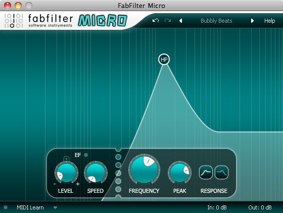 FabFilter Micro Basic Filter Plug-in