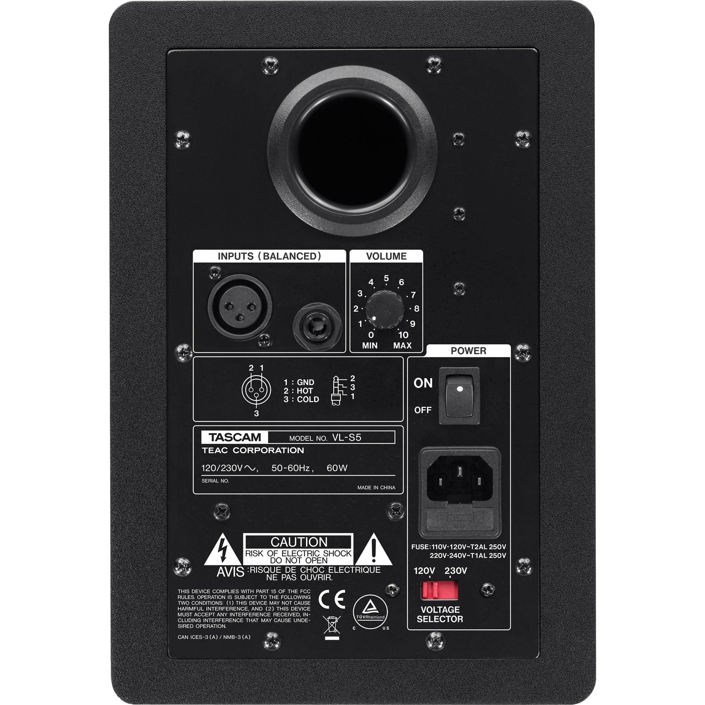 Tascam VL-S5 Powered Studio Monitor with 5.25" Kevlar Woofer