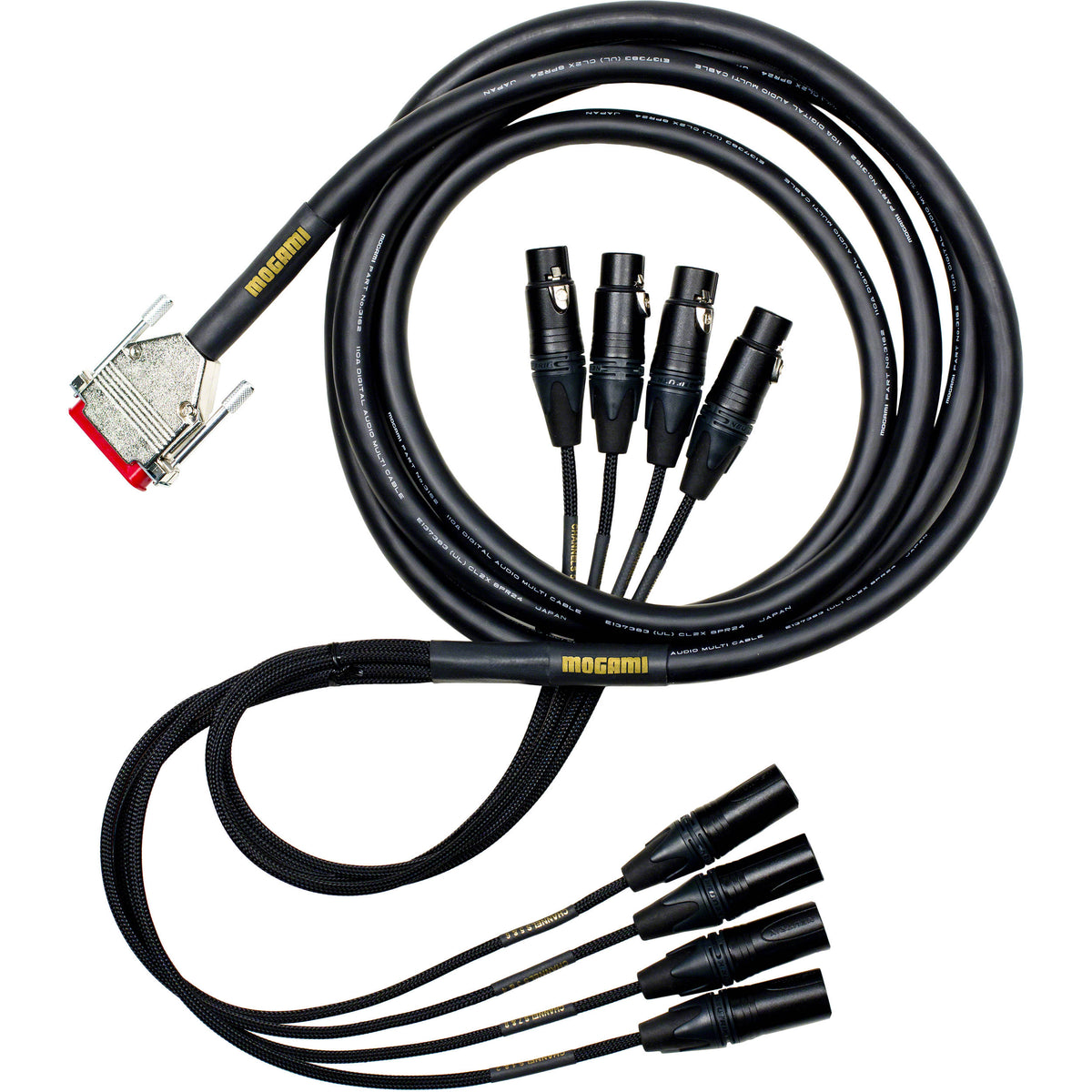 Mogami Gold AES TD DB25 to XLR 10ft Avid and Tascam digital formats