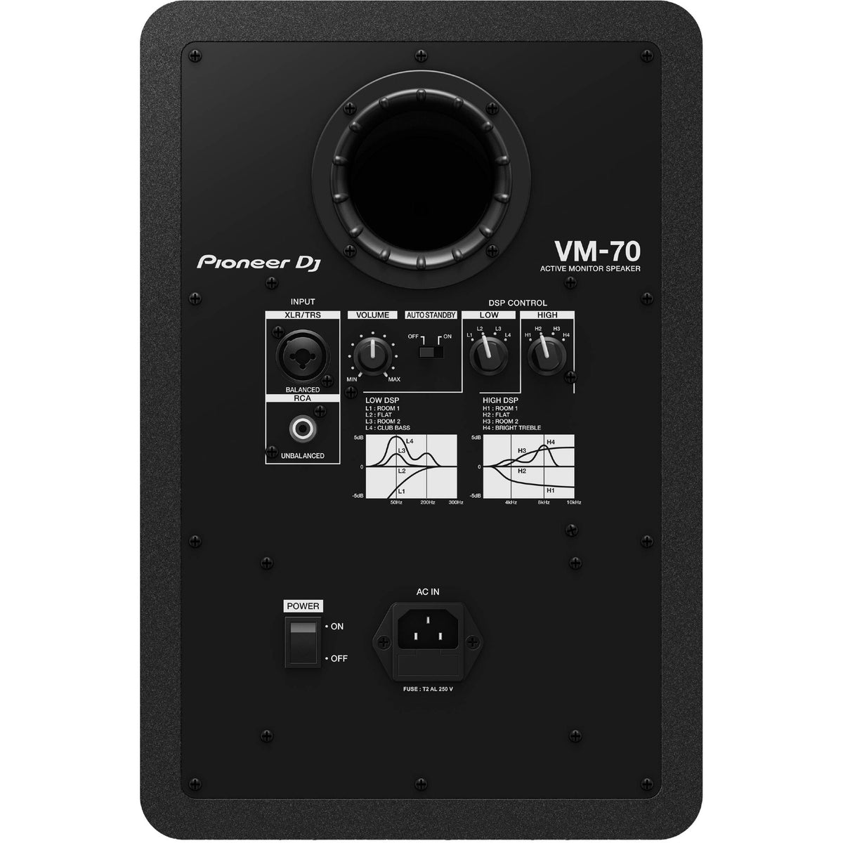 Pioneer DJ VM-70 Active Studio Monitor - Single, Black