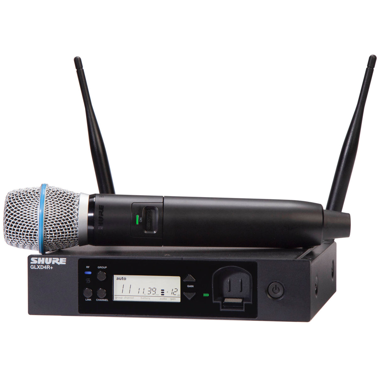 Shure GLXD24R+ Dual-Band Wireless Vocal Rack System with BETA 87A Mic - Z3
