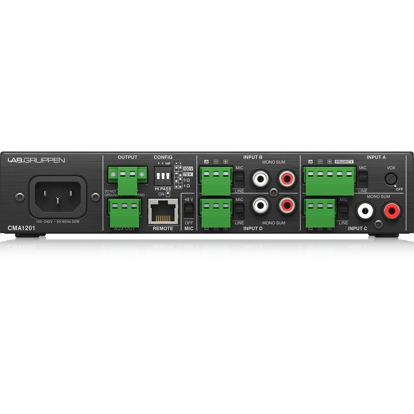 Lab Gruppen CMA1201 120W Commercial Mixer Amplifier with 4 Inputs