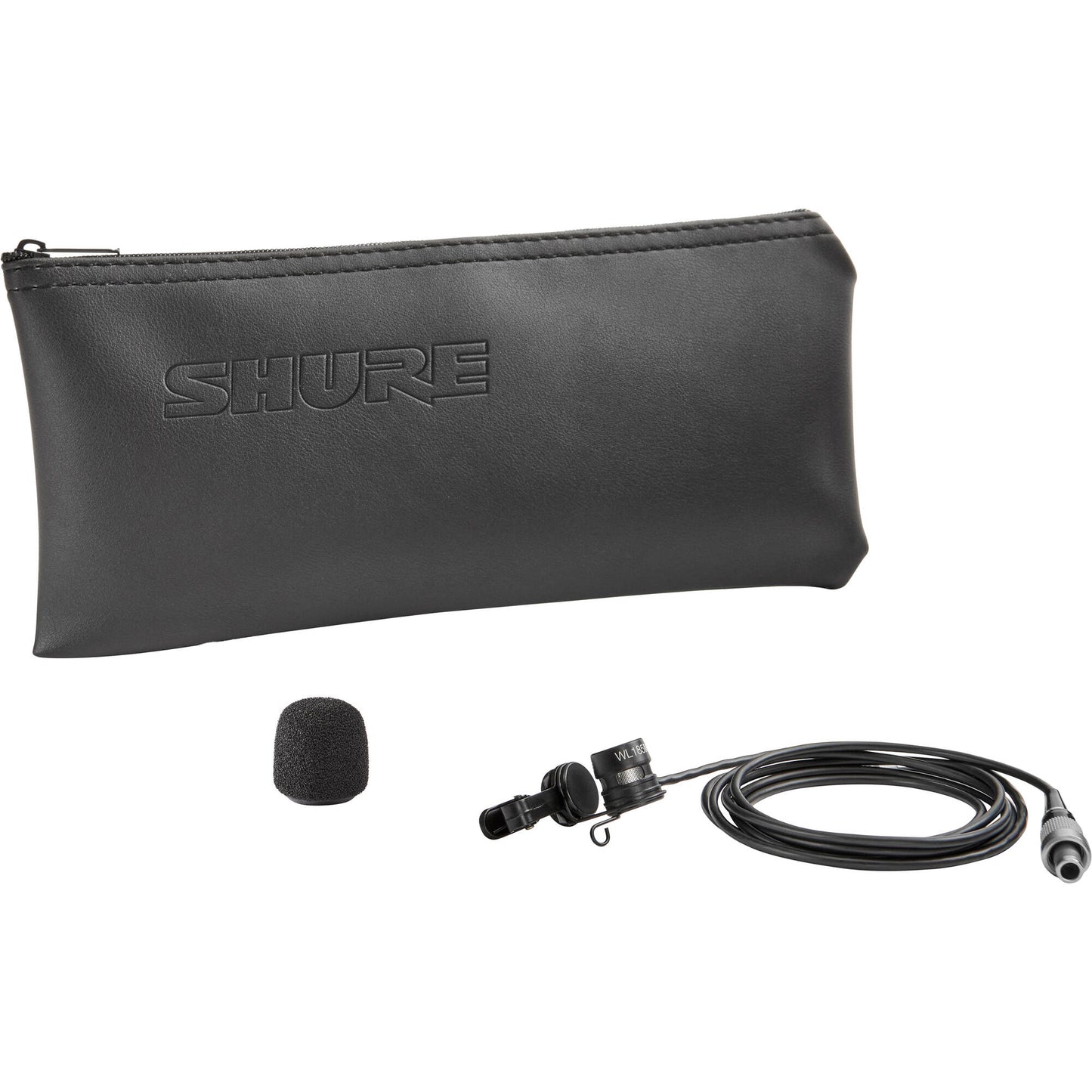 Shure WL185m Cardioid Lavalier Microphone with LEMO Connector - Black