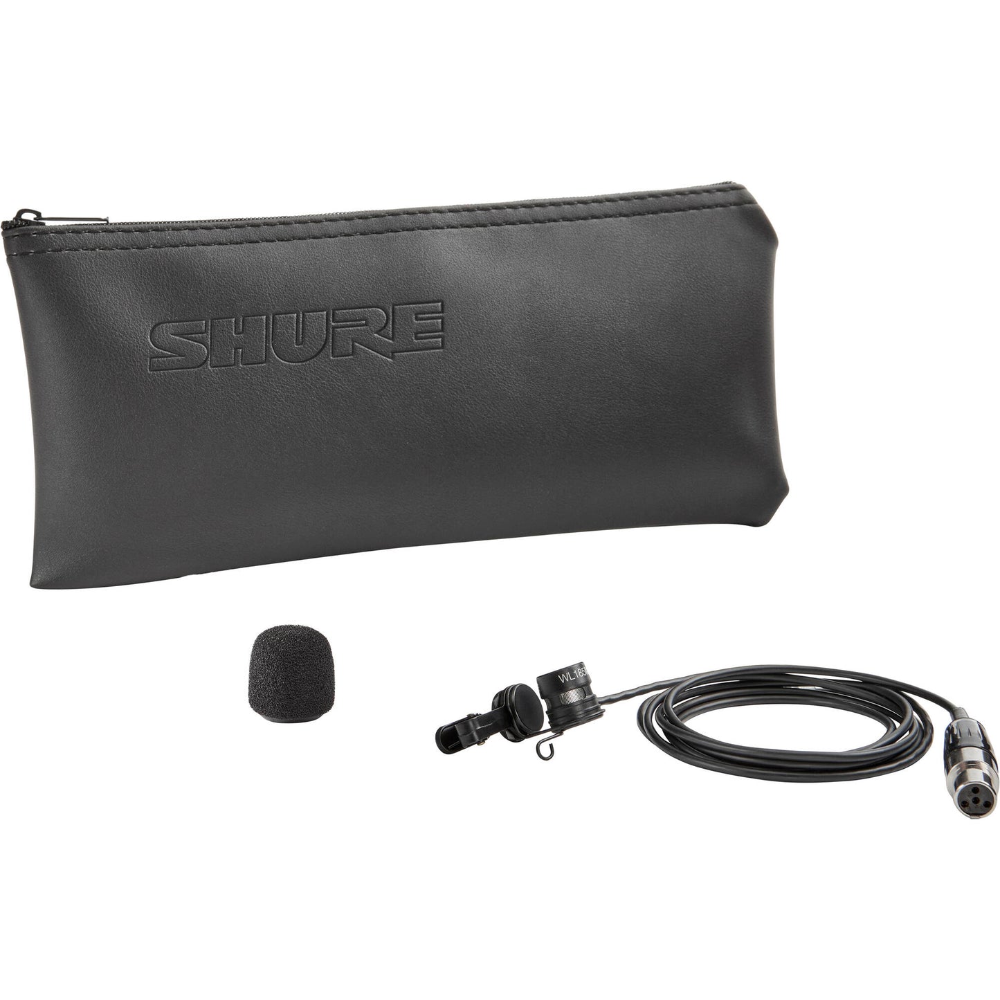 Shure WL185m Cardioid Lavalier Microphone with TA4F Connector - Black