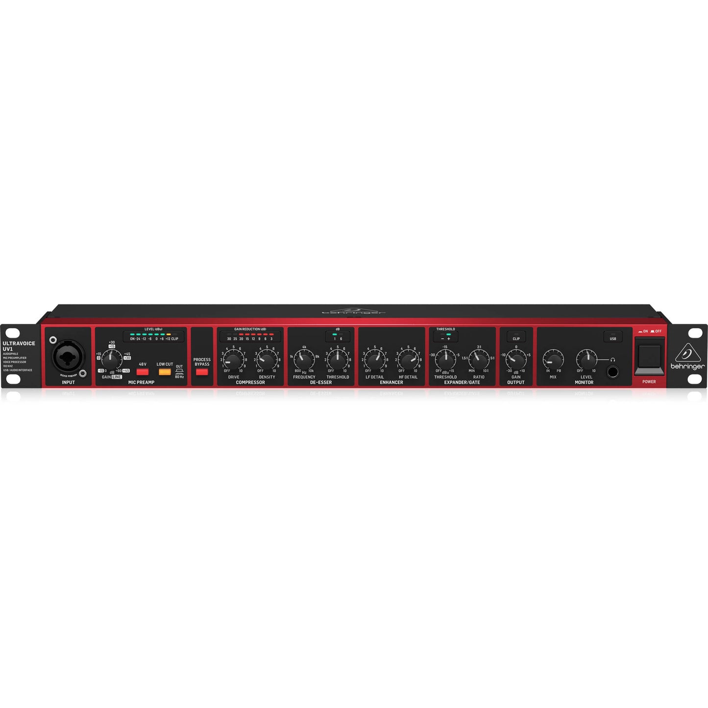 Behringer ULTRAVOICE UV1 Channel Strip with Mic Pre, Voice Processing, and USB Audio Interface