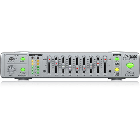 Behringer FBQ800 V2 Compact 9-Band Graphic Equalizer with FBQW