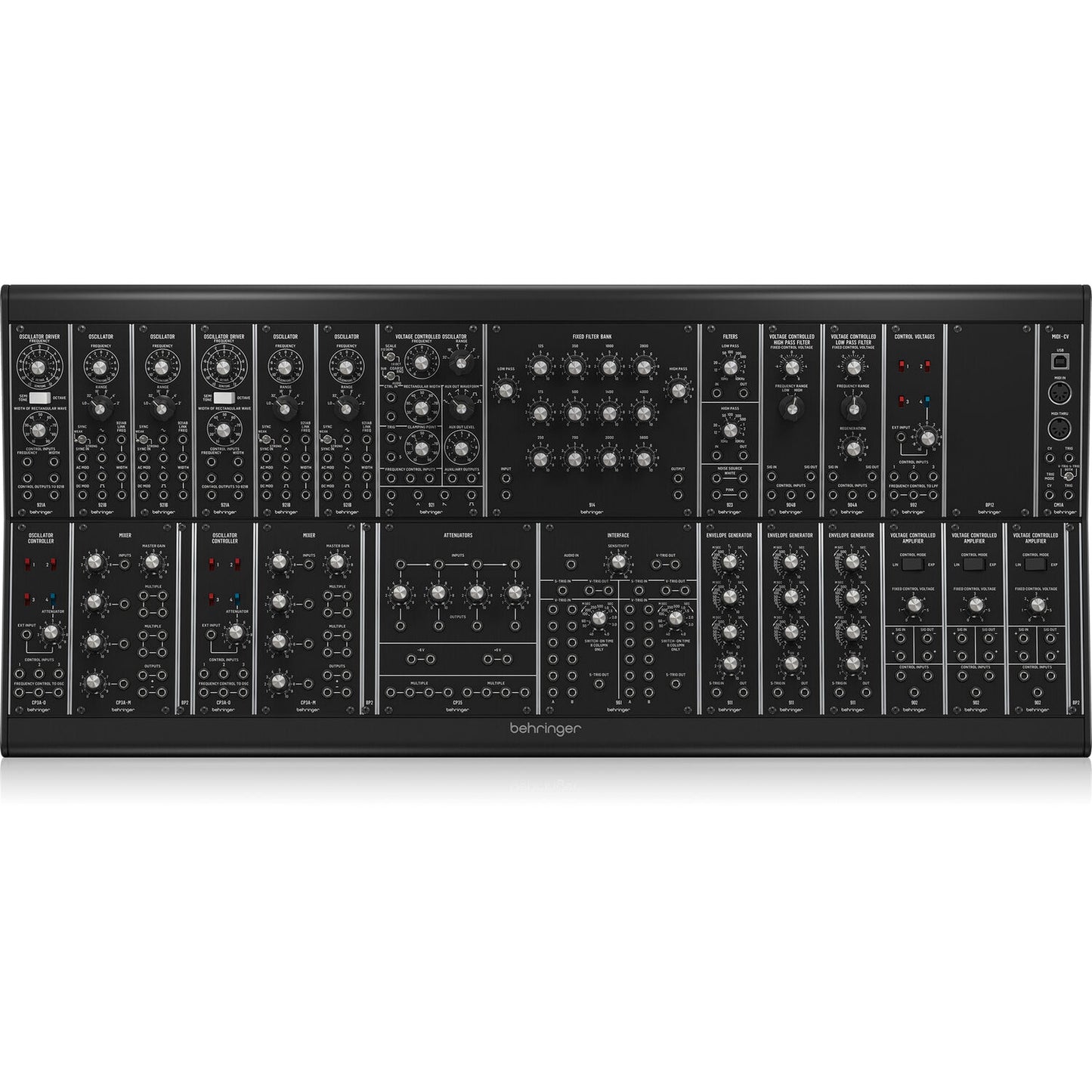 Behringer System 35 Complete Eurorack Modular Synthesizer with 25 Modules and Case