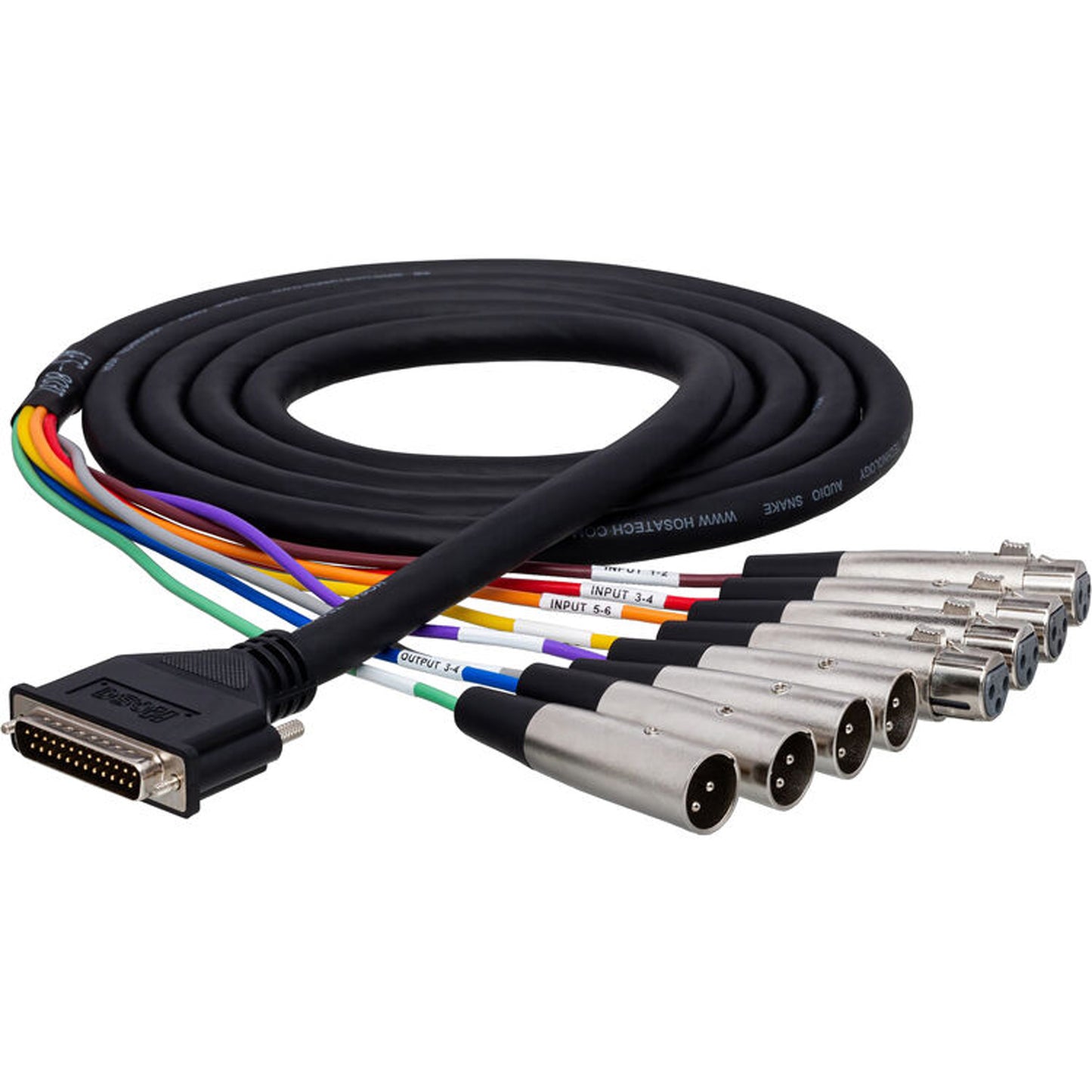 Hosa Technology AES-805Y DB25-to-XLR AES/EBU Breakout Snake - 5m