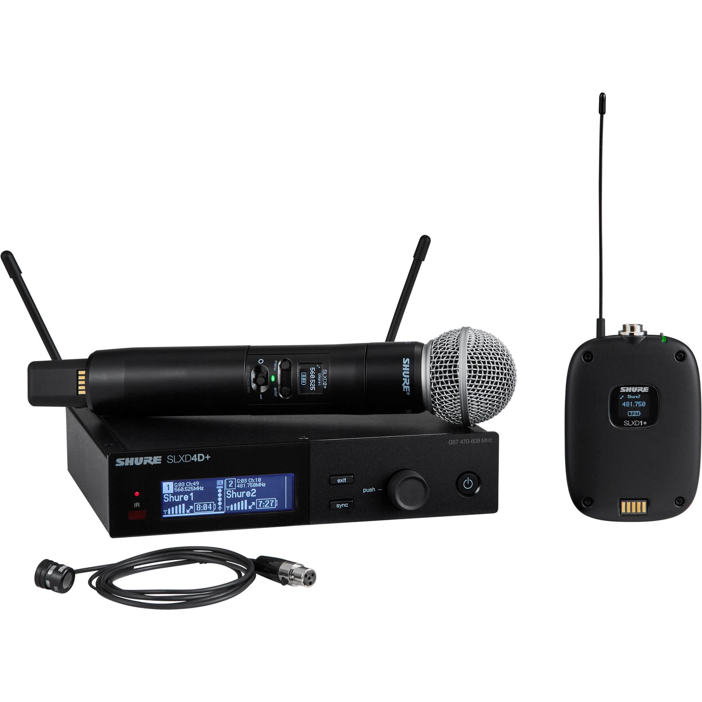 Shure SLXD124+/85M Digital Wireless Combo Microphone System - G57: 470-608 MHz