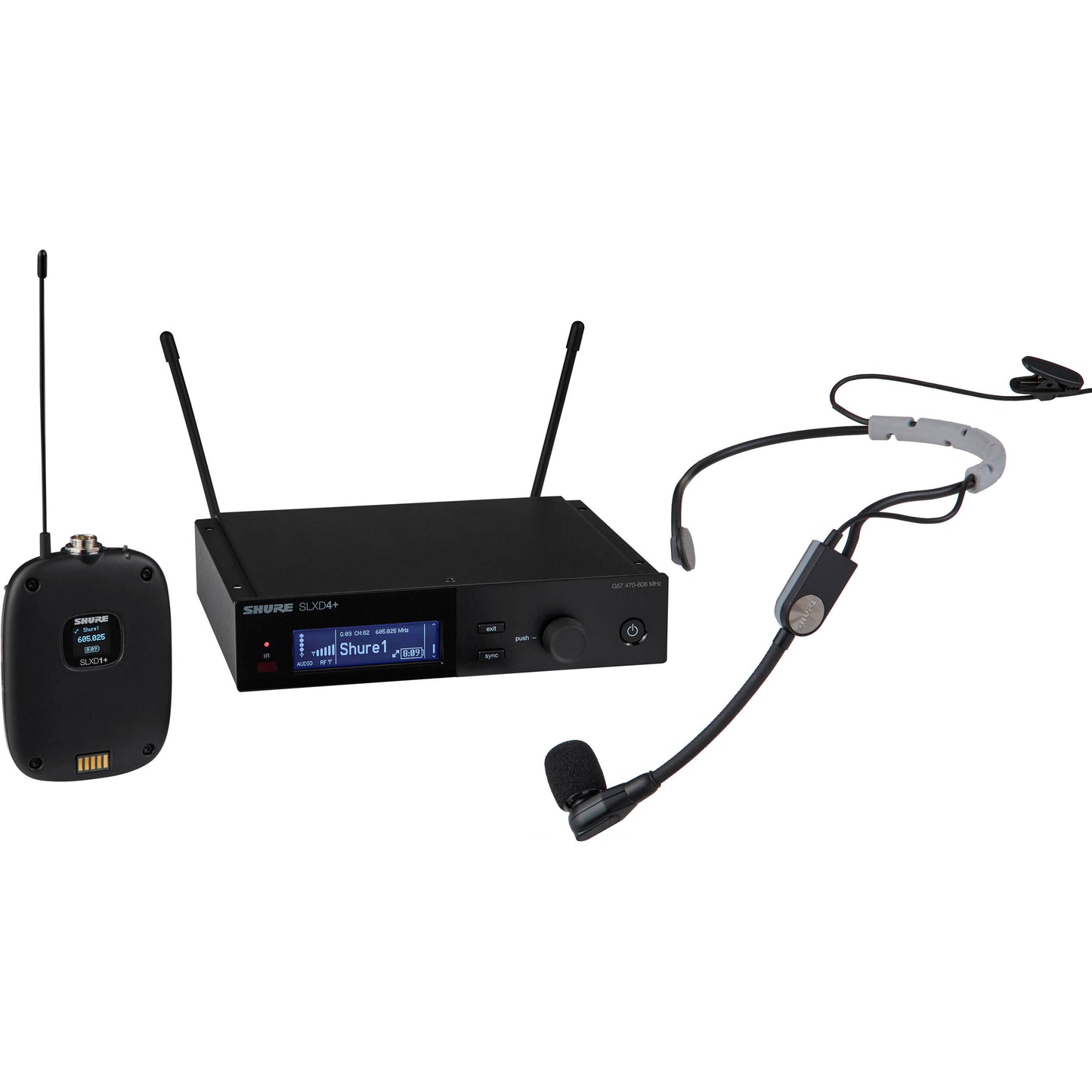 Shure SLXD14+/SM35 Wireless Cardioid Performance Headset Mic System - G57: 470 to 608 MHz