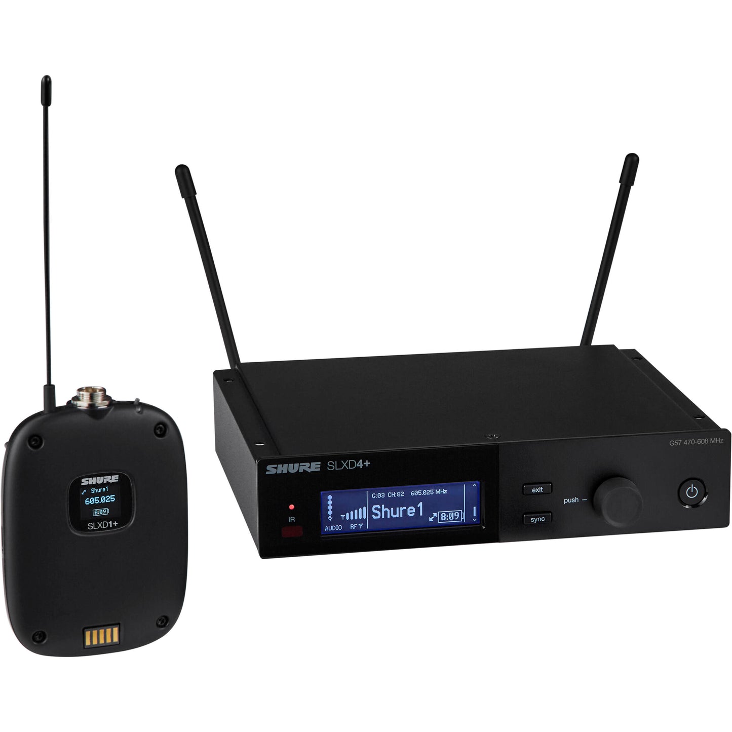 Shure SLXD14+ Digital Wireless Guitar System - G57 Frequency