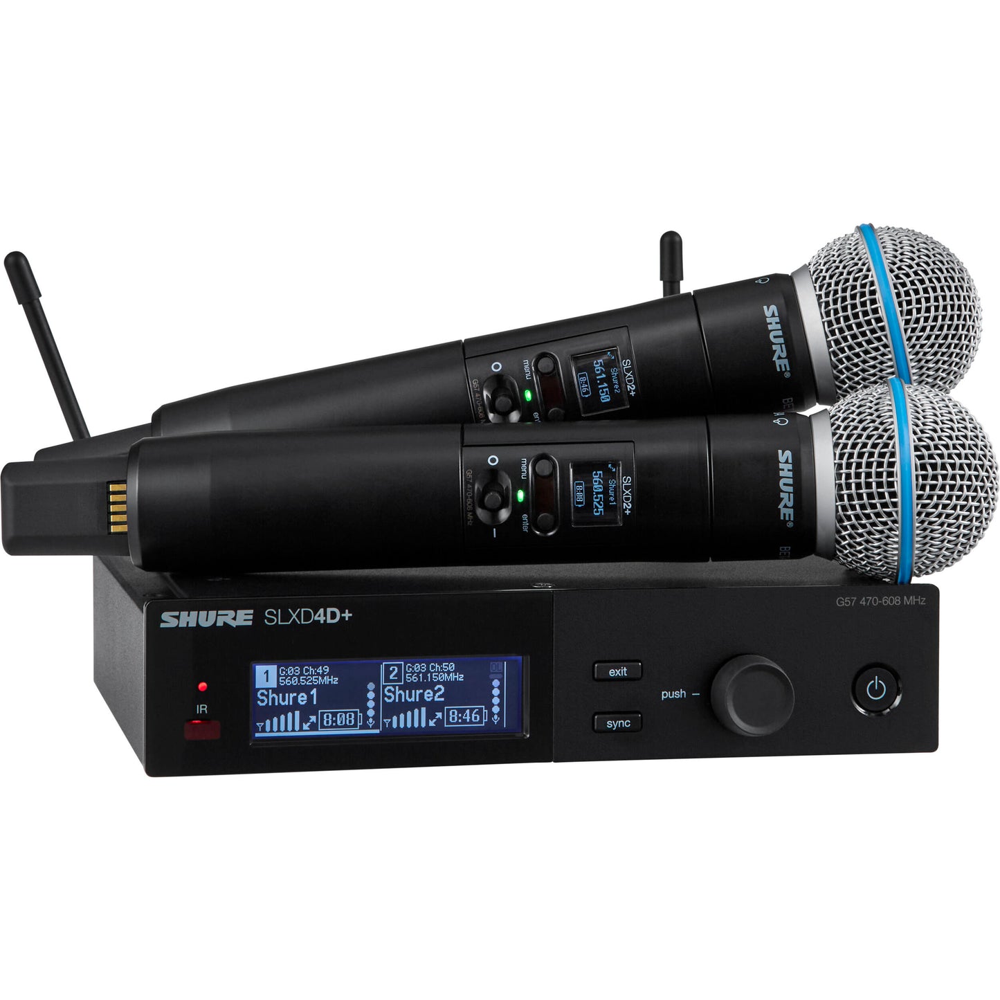 Shure SLXD24D+/B58 Digital Wireless Handheld System - G57 Frequncy