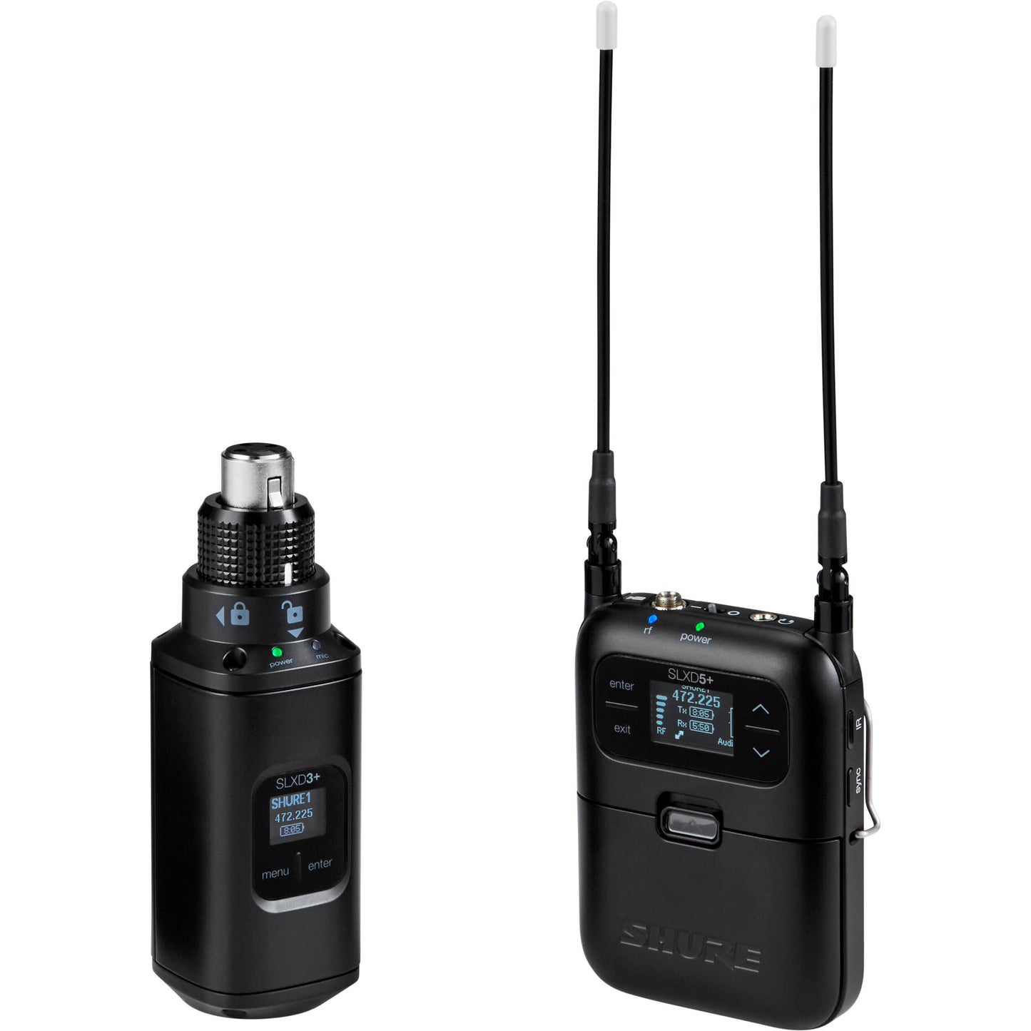 Shure SLXD35+ Digital Camera-Mount Wireless Plug-On Transmitter System - G57: 470 to 608 MHz