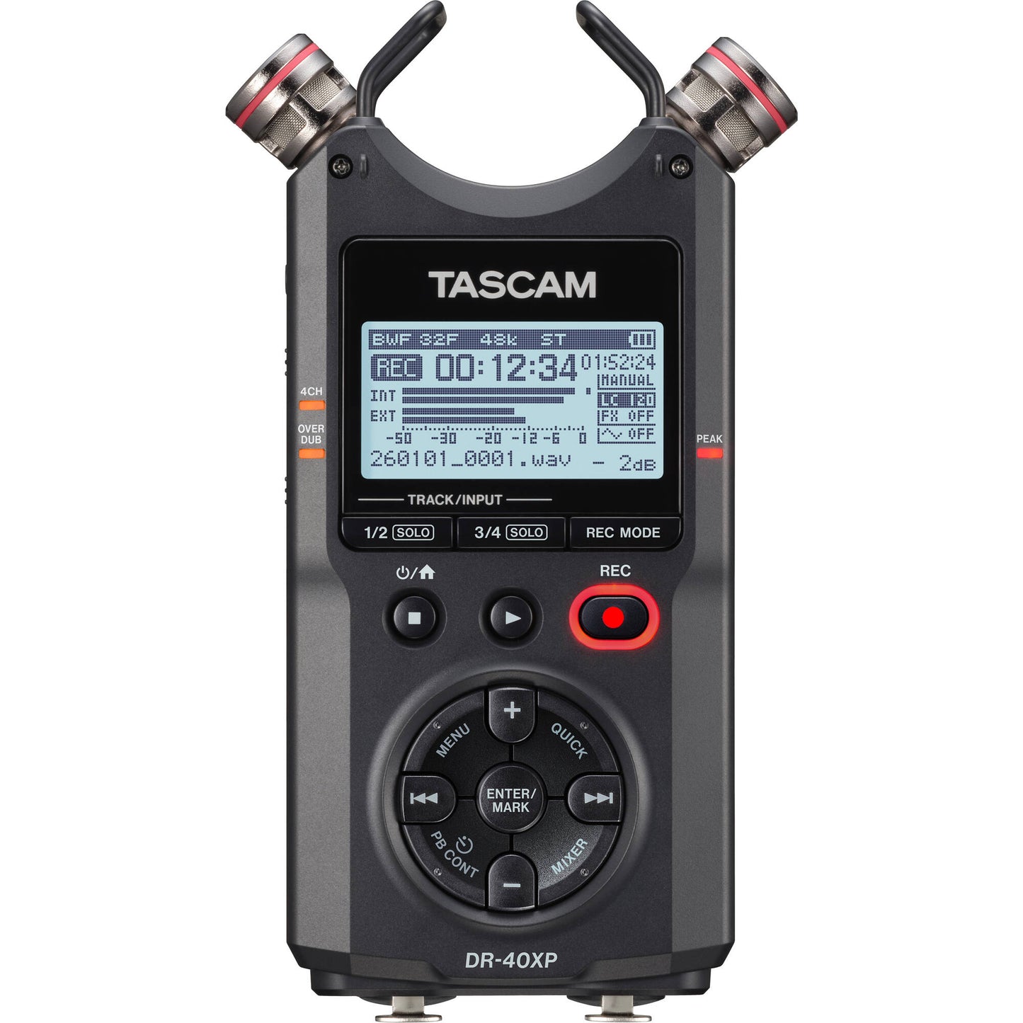 Tascam DR-40XP 32-Bit Float Portable Field Recorder with USB-C Interface