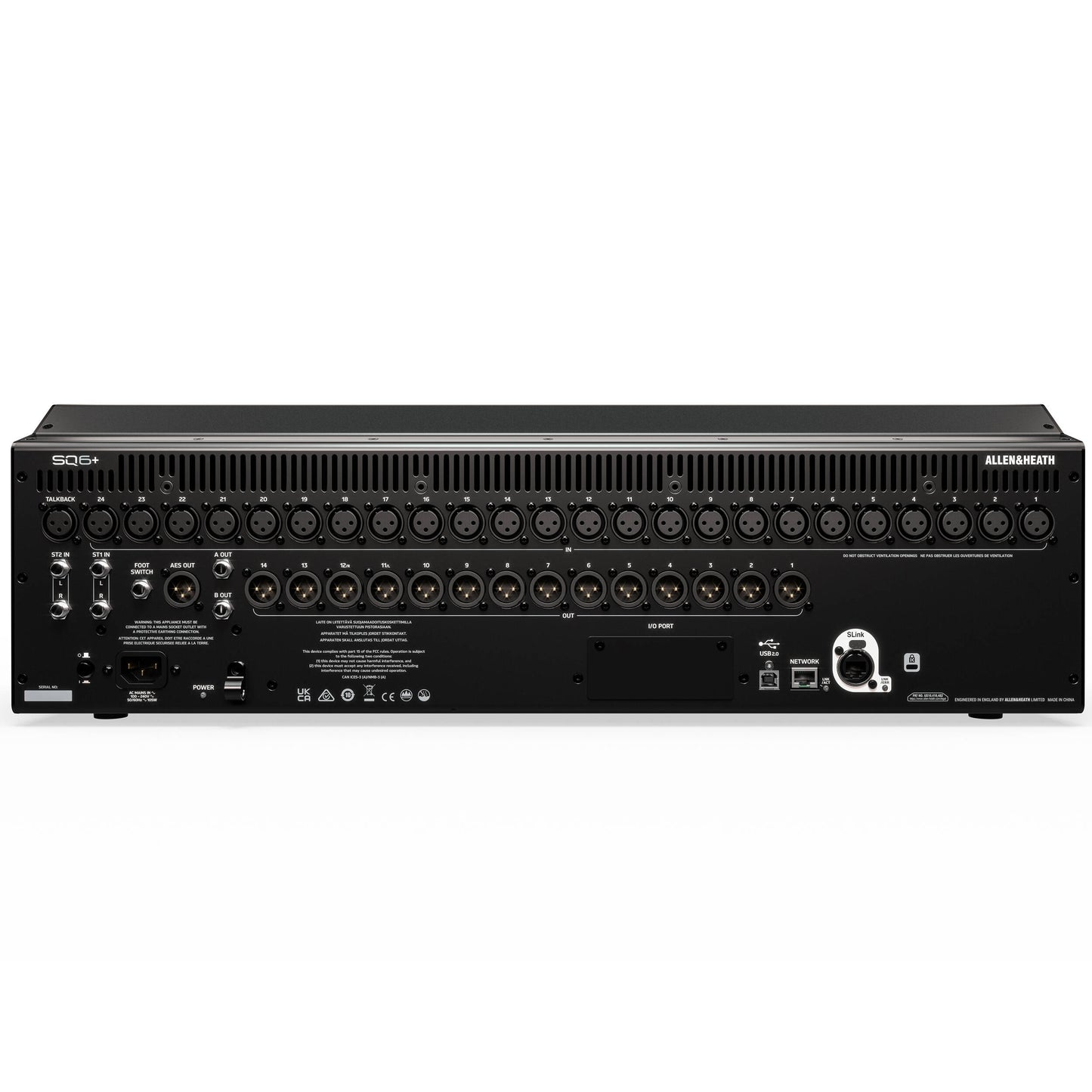 Allen & Heath SQ6+ RackUltra FX Enabled 48-channel Digital Mixer with DEEP Processing