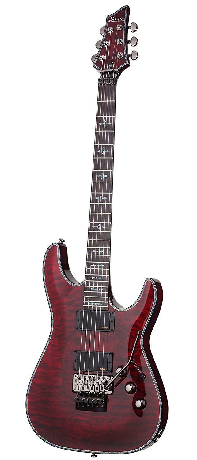 Schecter Hellraiser C-1 FR with Floyd Rose Tremolo Electric Guitar, Black Cherry