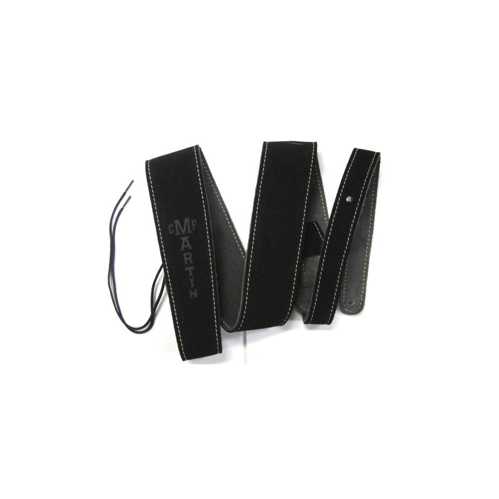 Martin Suede Guitar Strap 2.5 Inches Wide in Black