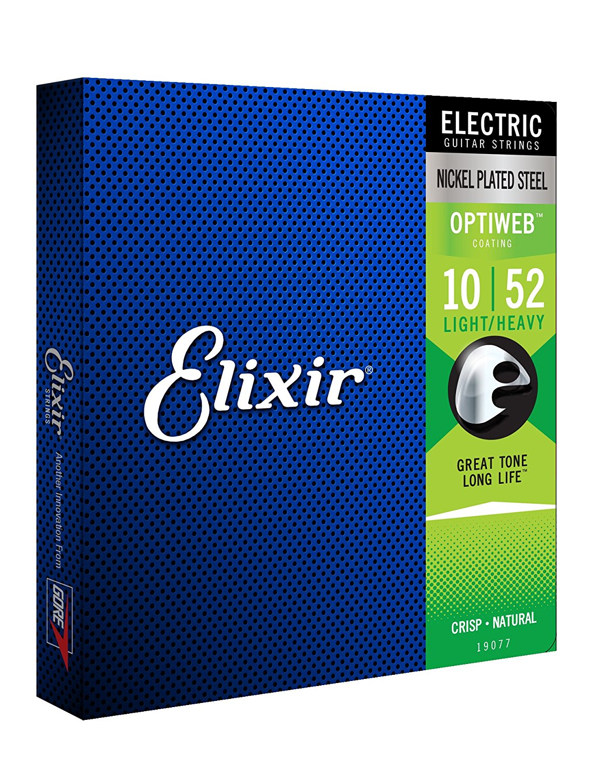 Elixir Strings 19077 Electric Guitar with Optiweb Coating, Light/Heavy