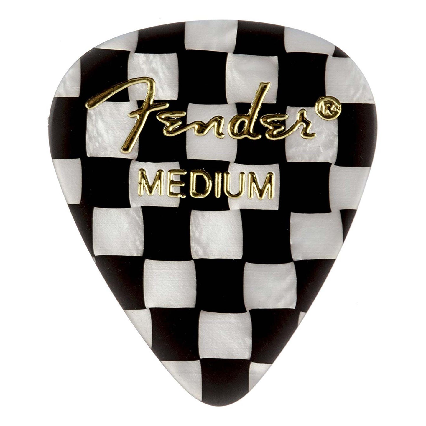 Fender 351 Shape Premium Picks, Checker Celluloid Medium 12-Pack
