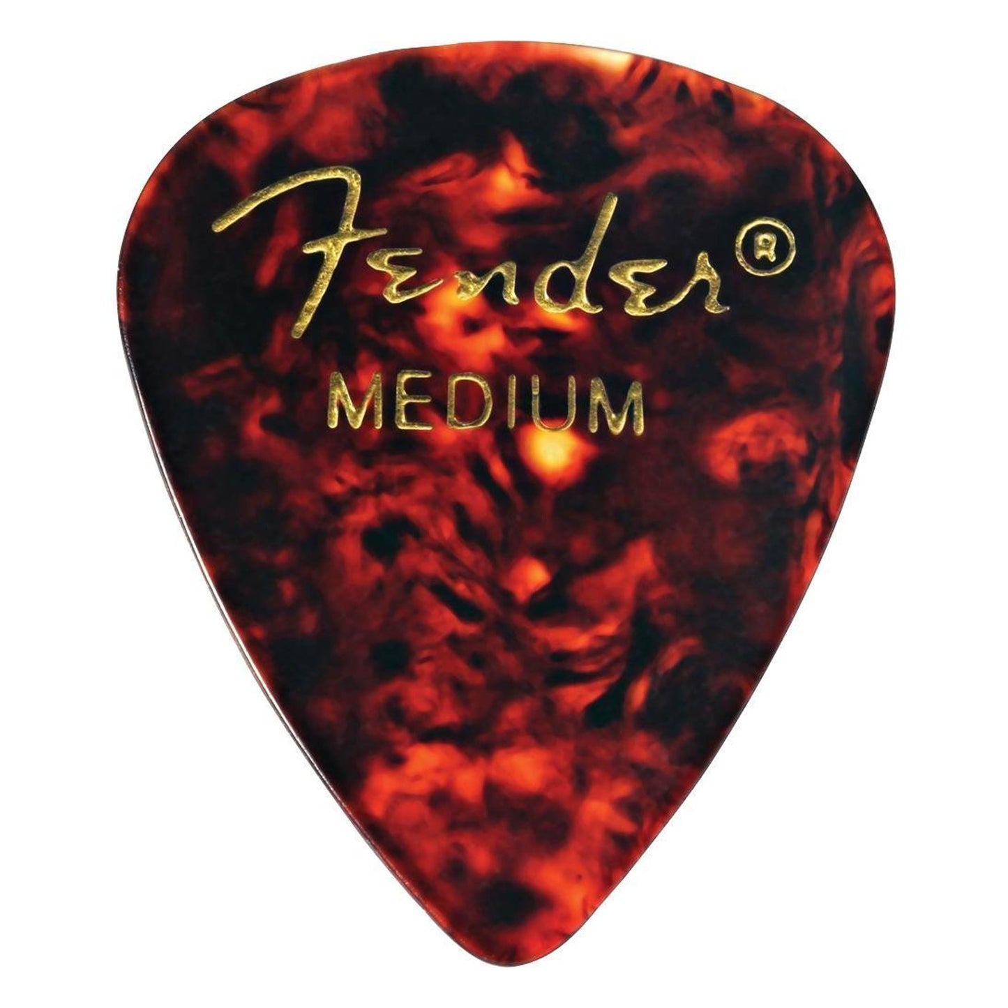 Fender 351 Shape Medium Classic Celluloid Picks, 12-Pack, Red Moto
