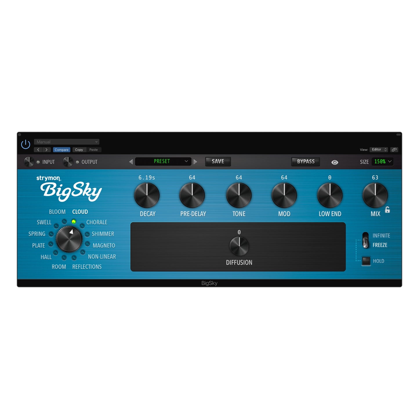 Strymon BigSky Plug In Multidimensional Reverb Workstation Plug-in