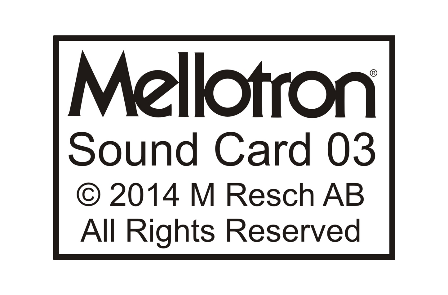 Mellotron Sound Card 3