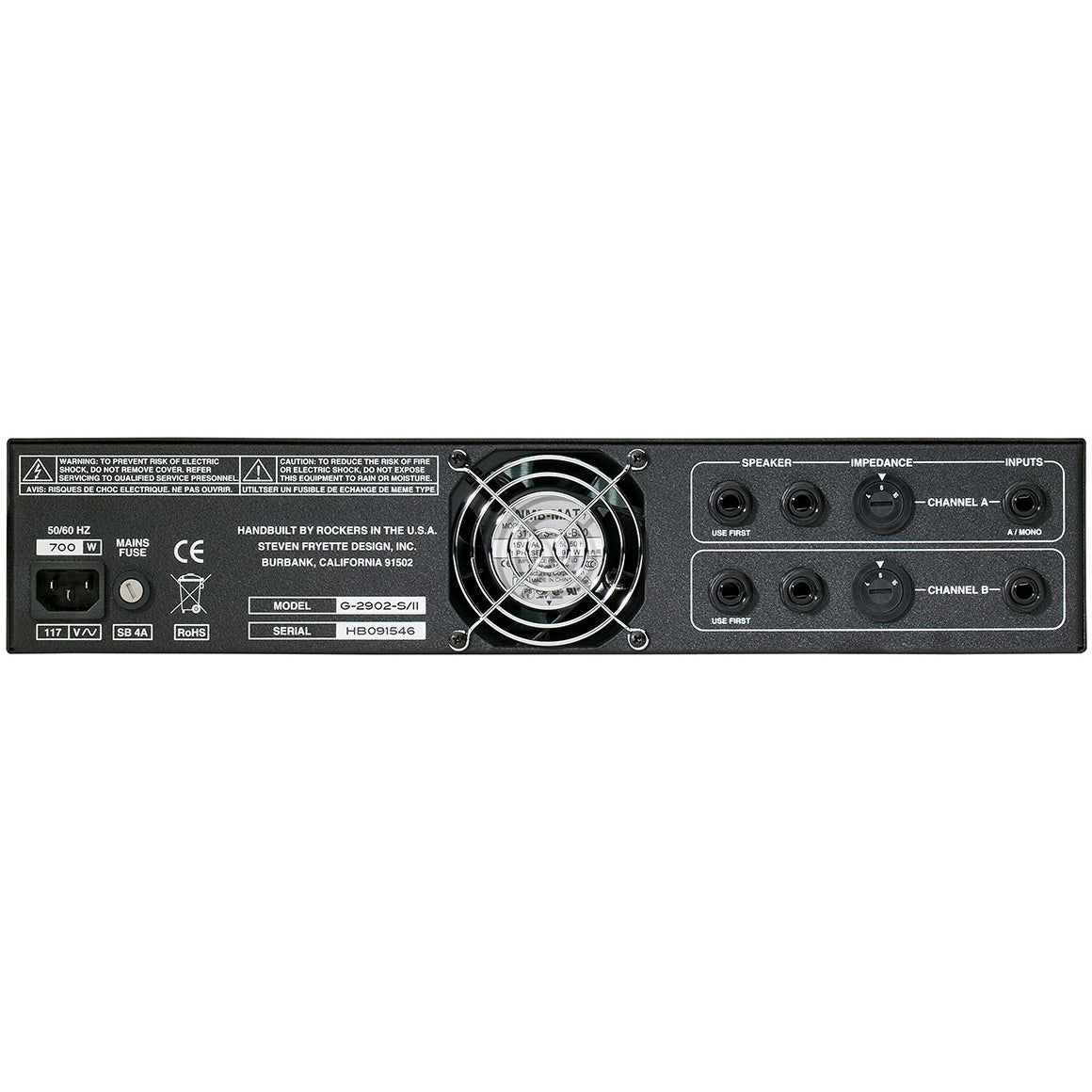 Fryette G2902S Two/Ninety/Two 95W Stereo Power Amplifier