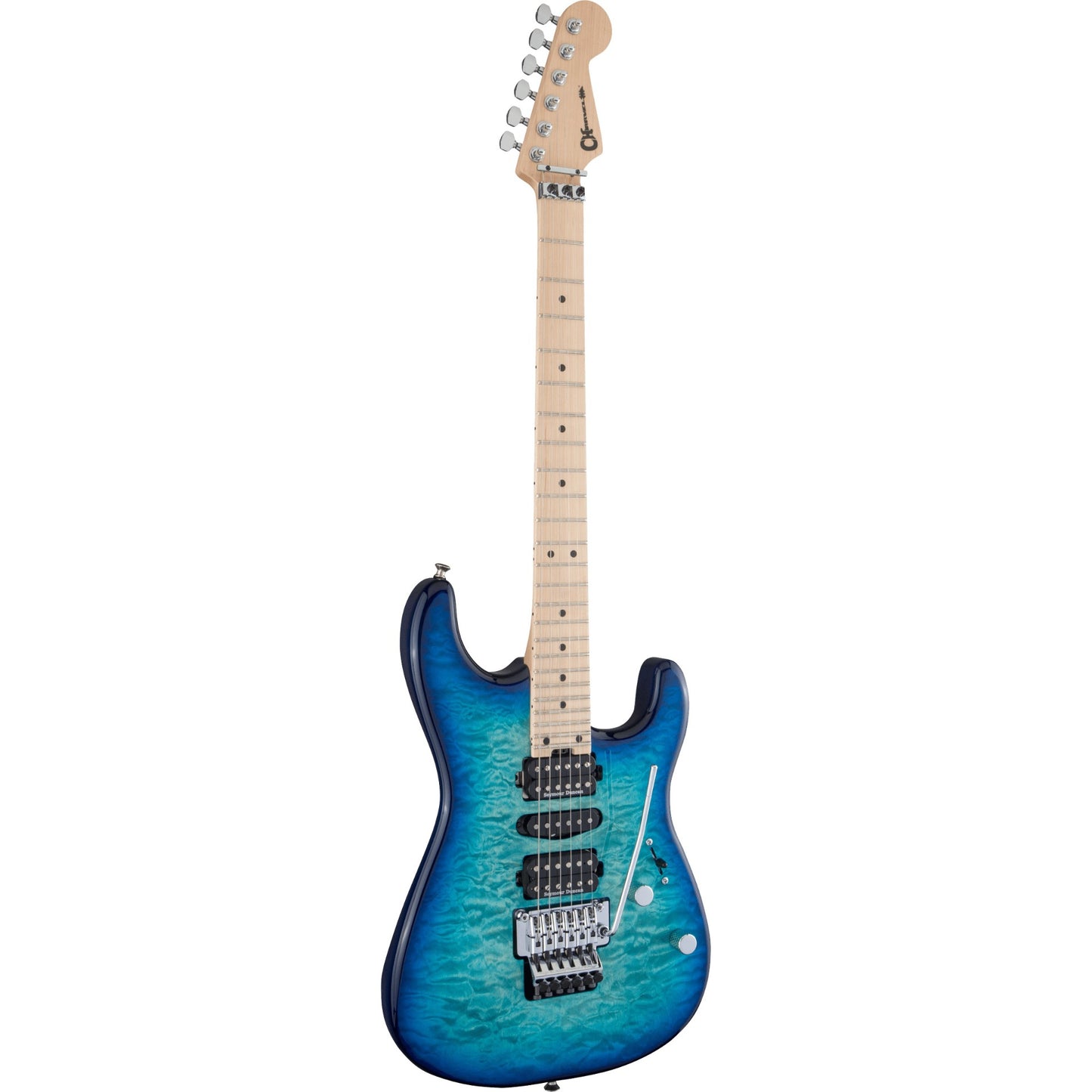 Charvel MJ San Dimas Style 1 HSH FR M QM Electric Guitar - Caribbean Burst