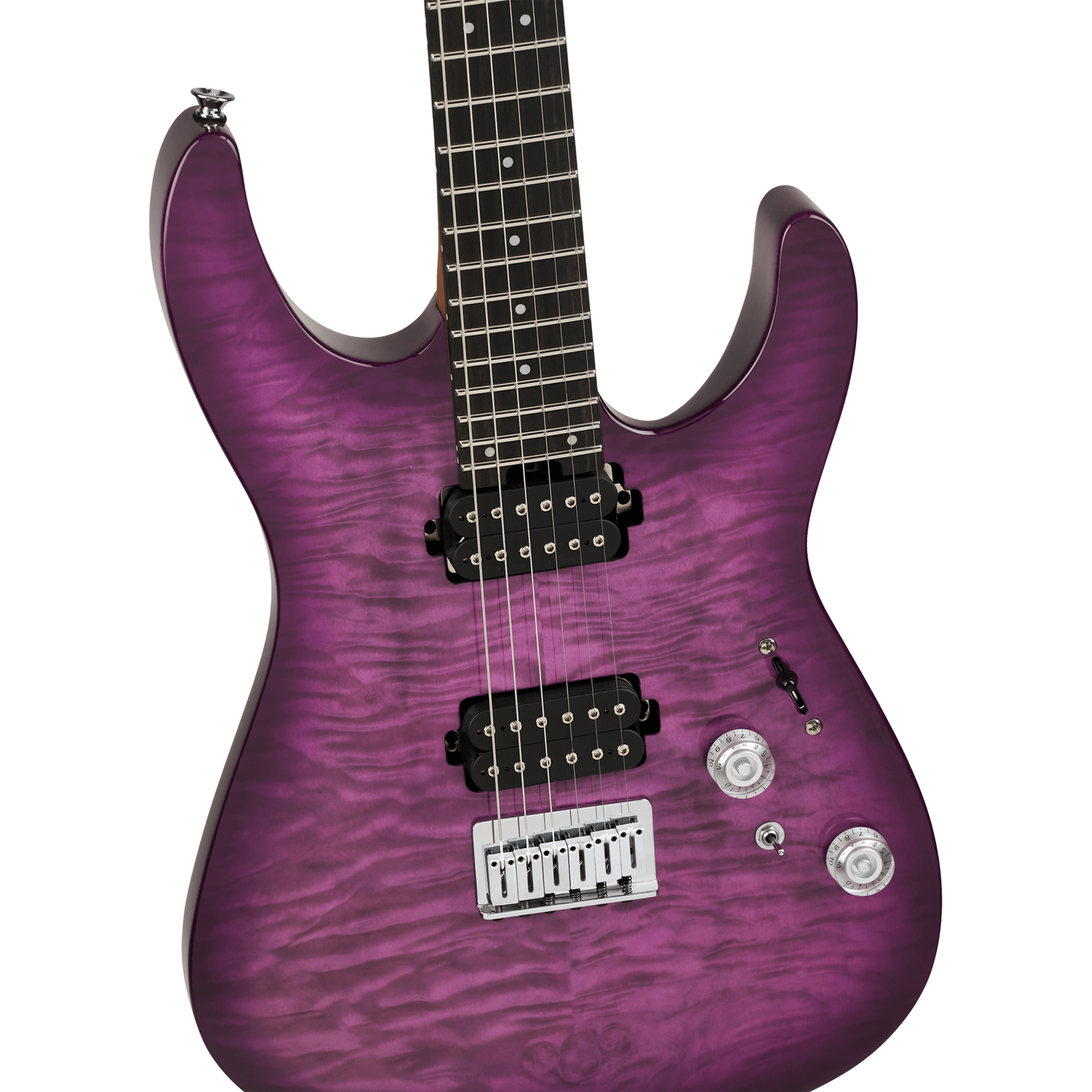 Charvel Pro-Mod Plus DK24 HH HT EB QM Electric Guitar - Violet Radiance