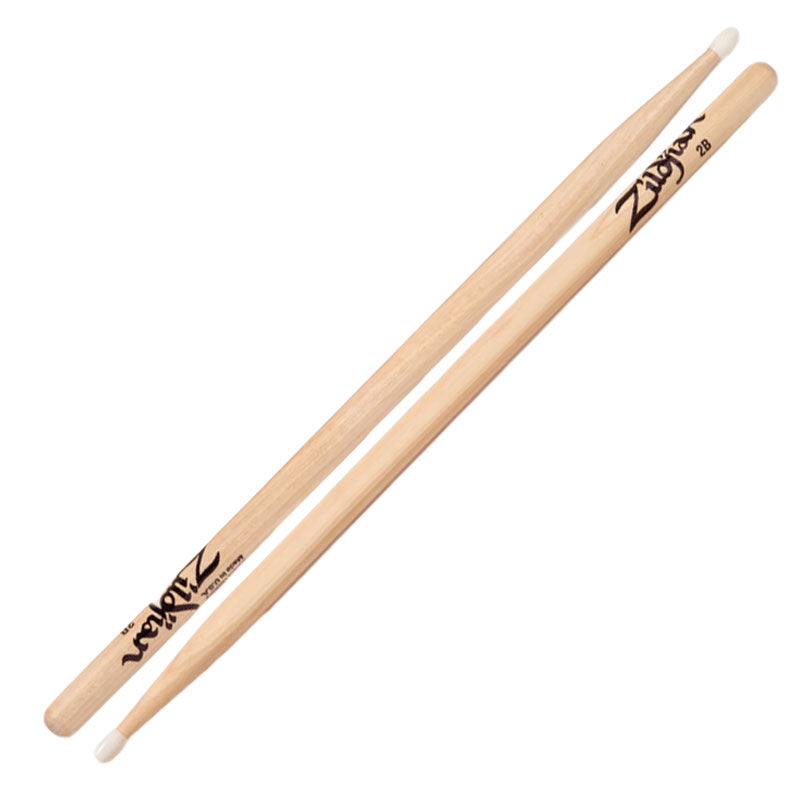 Zildjian 2BNN 2b Hickory Nylon Tip Drumsticks