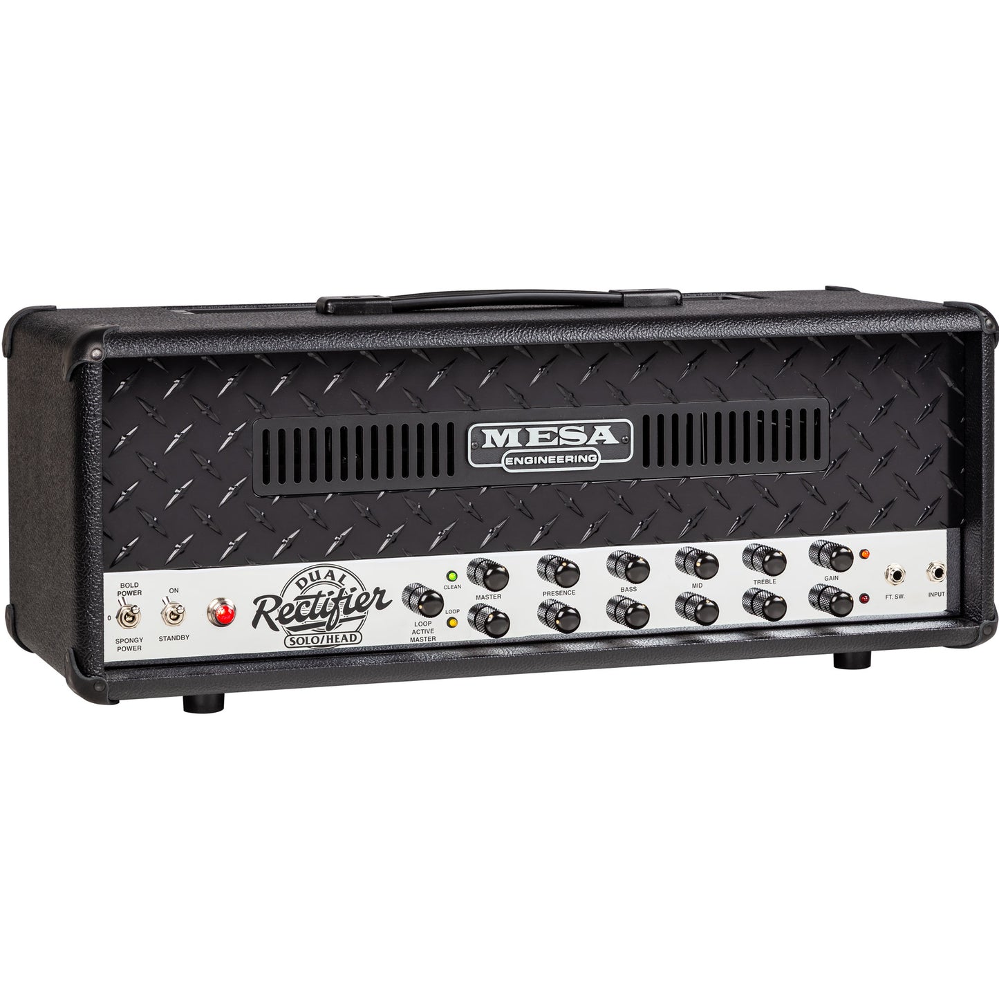 Mesa Boogie 2 Channel 90’s Dual Rectifier - Black Bronco / Chrome