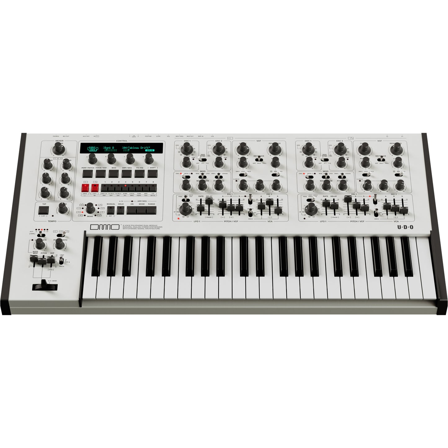 UDO Audio DMNO 8 Voice Analog Hybrid Synthesizer - White