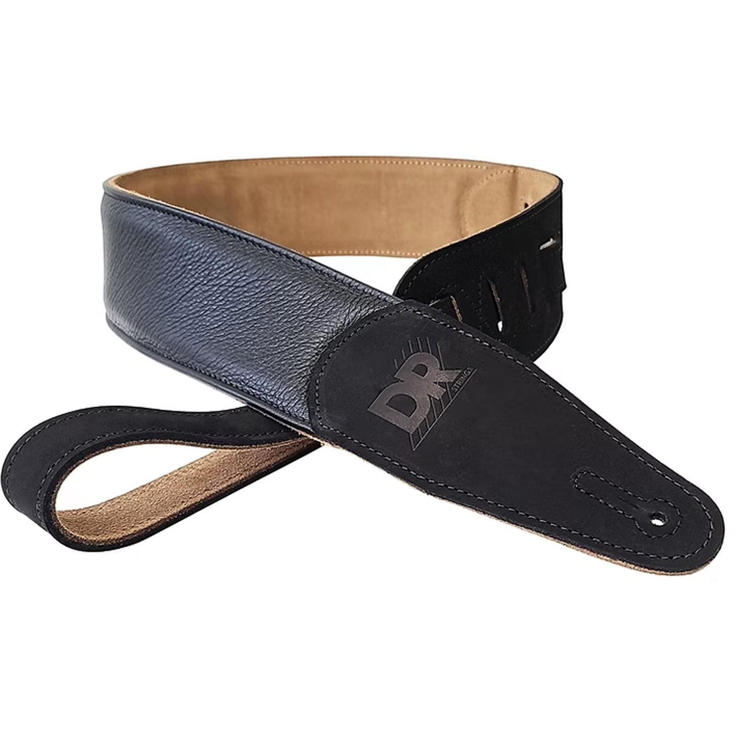 DR Strings Butter Soft Black Padded Guitar or Bass Strap