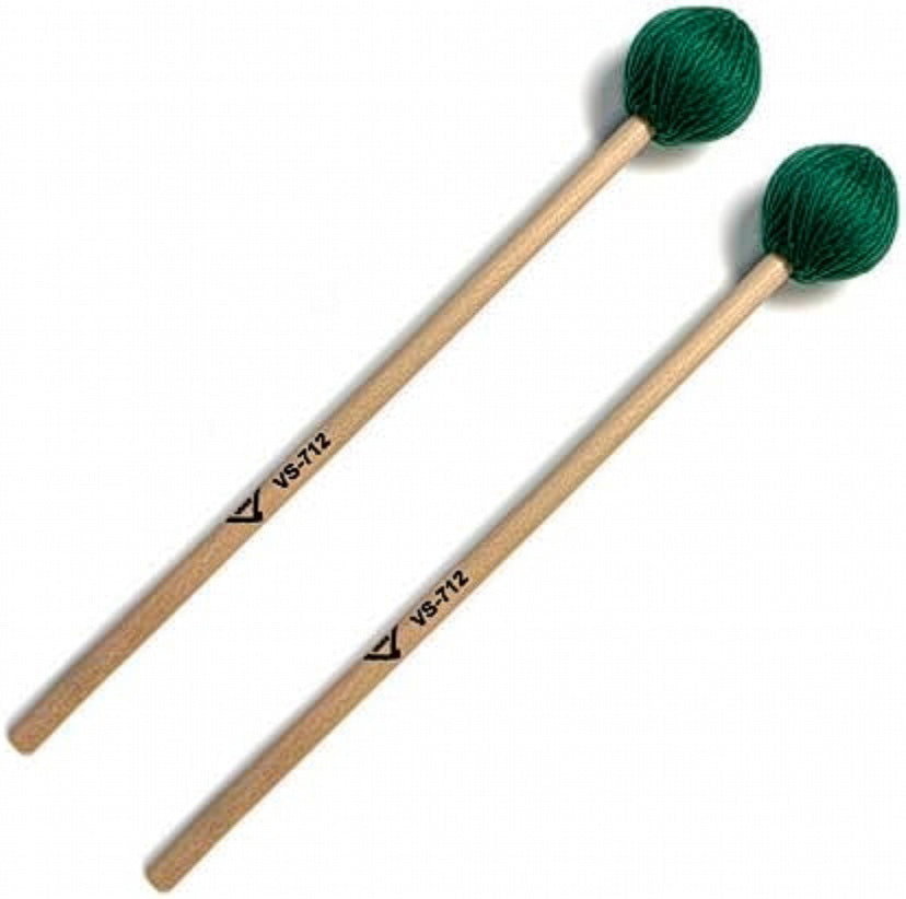 Vater Medium-Hard Birch Mallets with Yarn - Green