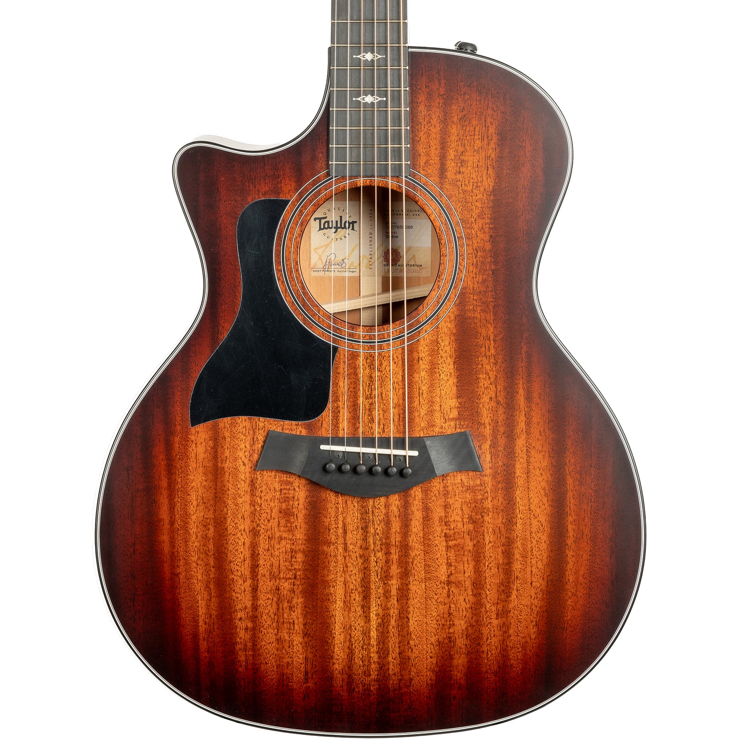 Taylor 324CE V-Class Grand Auditorium Acoustic Electric Guitar, Mahogany Top
