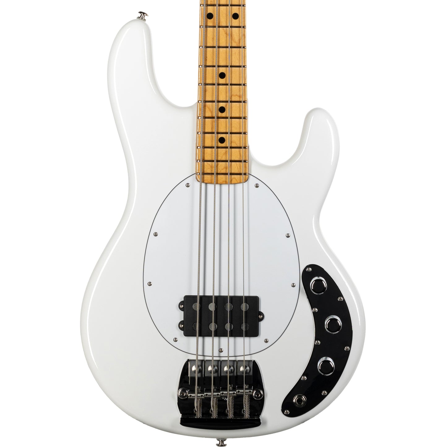 Ernie Ball Music Man Retro 70’s Stingray Electric Bass Guitar - White