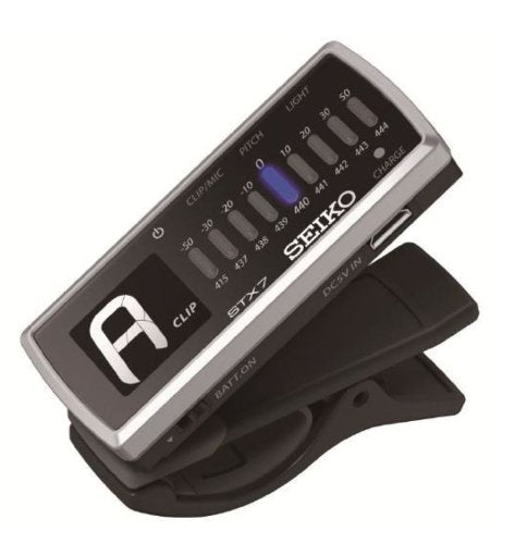Seiko STX7 Rechargeable Clip-On Tuner with LED